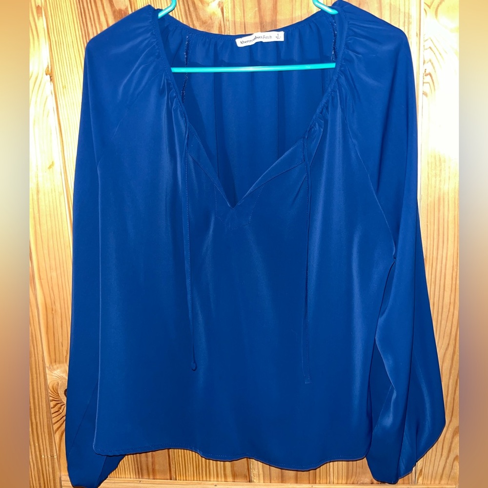 Abercrombie & Fitch blue peasant blouse - S